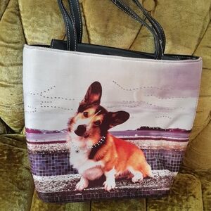 Dog Lover Bag With Rhinestones On One Side
